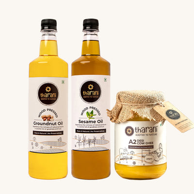 Sesame Oil (1L) + Groundnut Oil(1L) + A2 Ghee