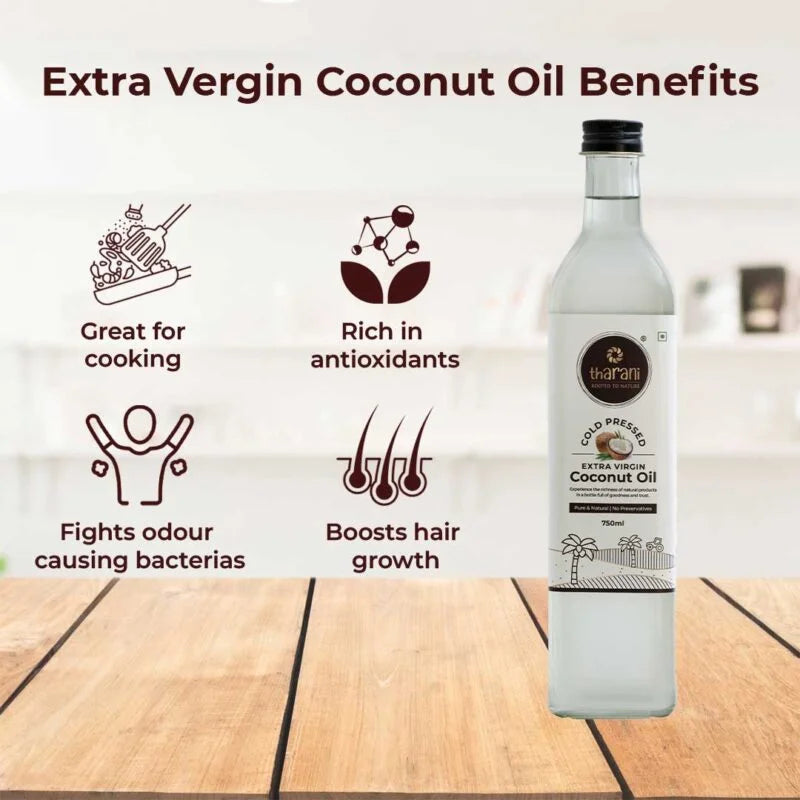 Wood/Cold-Pressed Extra Virgin Coconut Oil – Pure & Nutrient-Rich