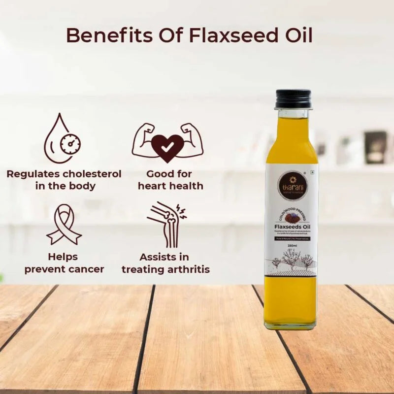 Wood/Cold-Pressed Flaxseed Oil – Omega-3 Rich & Fresh