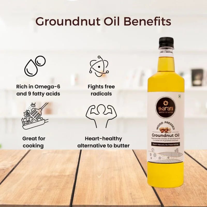 Wood/Cold-Pressed Groundnut Oil – Pure & Healthy