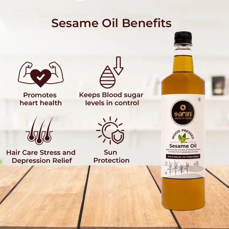 Wood/Cold-Pressed Sesame Oil – Nutrient-Rich & Traditional